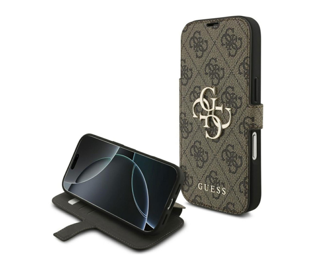 Guess Book 4G Metal Logo do iPhone 17 Pro brązowy - 1365517 - zdjęcie